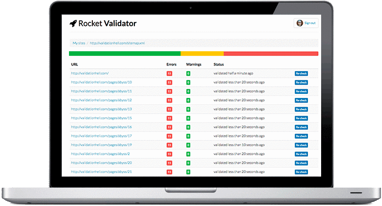 Rocket Validator screenshot